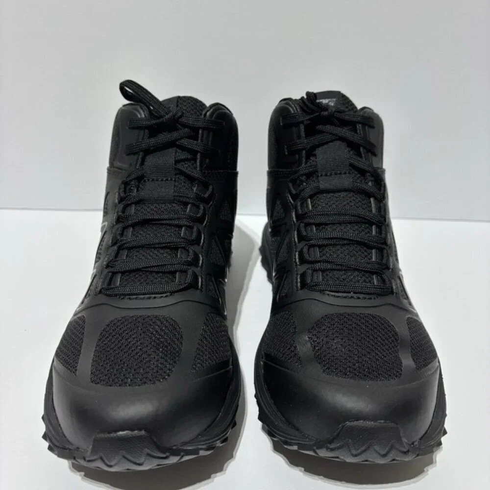 Bates Men’s Rush Mid Cut Black Sneakers, Size 8.5 EW